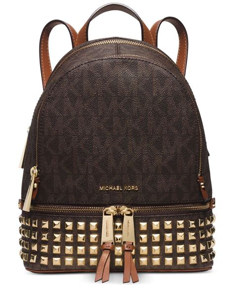 michael kors brown leather backpack|michael kors backpack sale macy's.